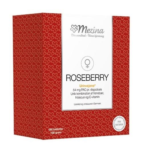 Roseberry Kosttilskud med Tranebær & Hibiscus - 180tab