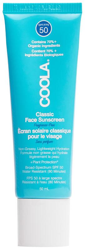 Coola Solcreme til Ansigt SPF 50 - Uden Duft