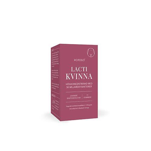 Lacti Kvinde 50 Mia - 30 Veganske Kapsler med Bakterier