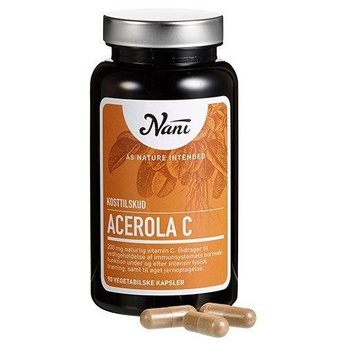 Nani Food State Acerola C Vitamin - 90 Kapsler Til Immunitet