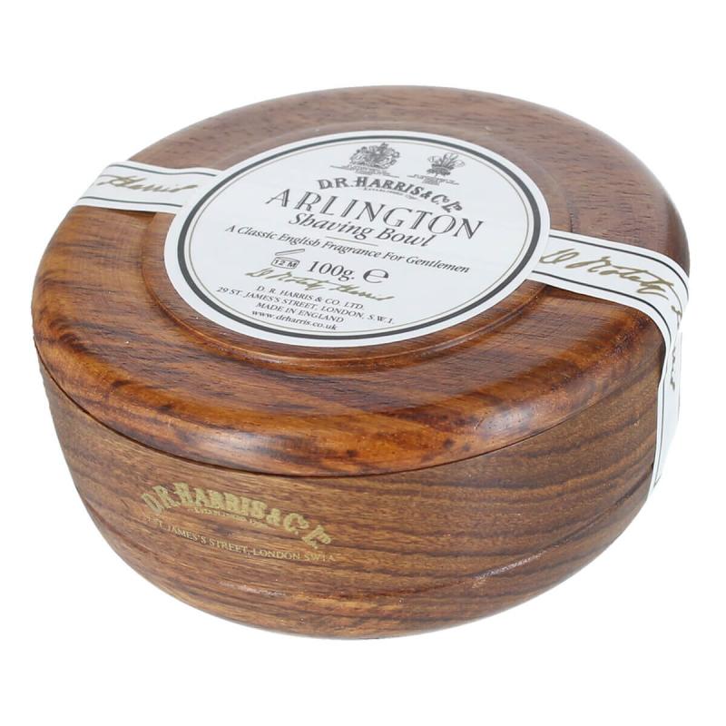 D R Harris Arlington Barbersæbe i Mahogni Træskål 100g
