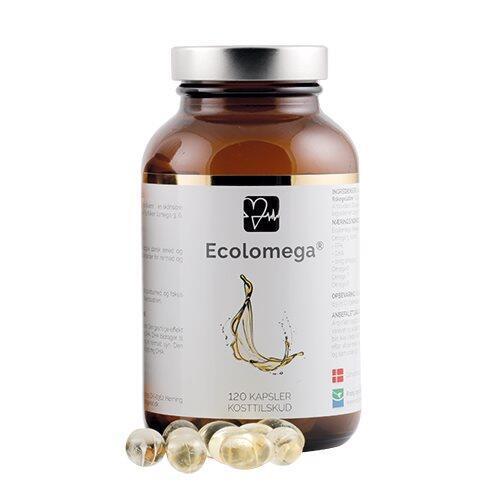 Ecolomega Fiskeolie 120 kapsler - Høj kvalitet omega-3