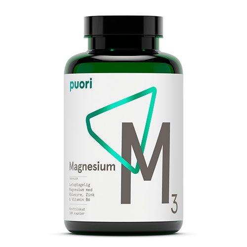 Puori Magnesium M3 - 180 Kapsler til Energistofskifte