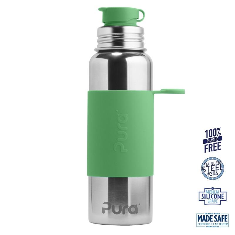 Pura Big Mouth Sportsflaske i Moss 850ml - Zero Waste Valg