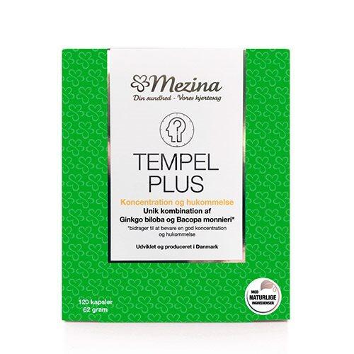 Mezina Tempel Plus 120 kapsler - Forbedr din koncentration!