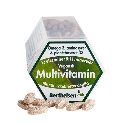 Berthelsen Vegansk Multivitamin 180 tabletter - Kosttilskud