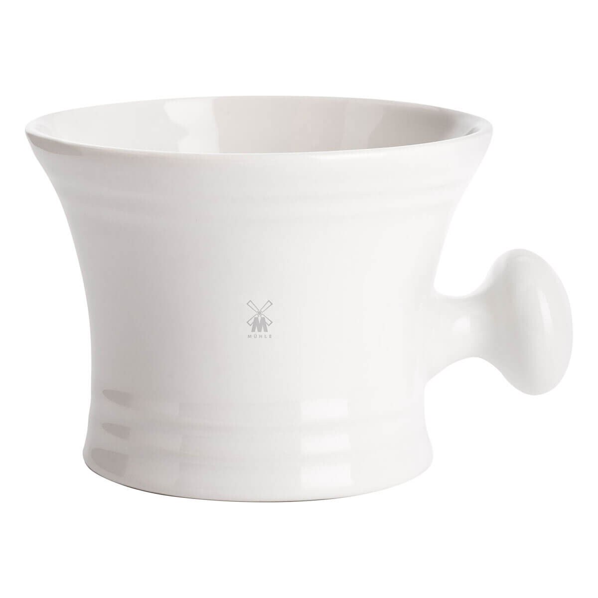 M? Hle Barberskål I Porcelæn Med Høj Kant Og Håndtag  Hvid