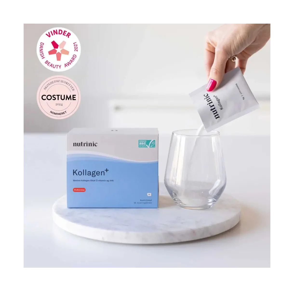 Nutrinic Kollagen  Hindbærsmag 30 Doseringer