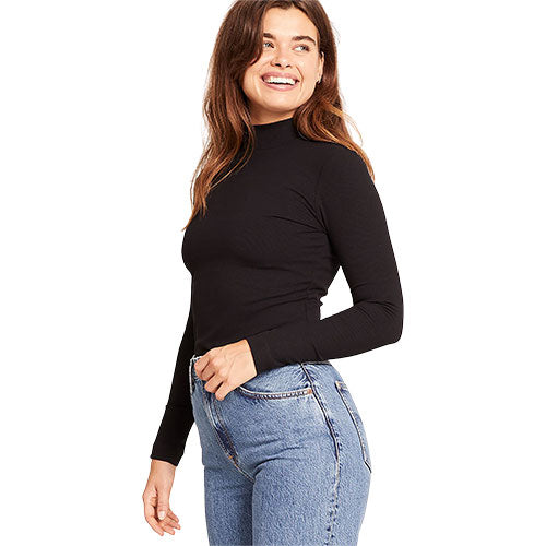 Veganskboody Women 39 S Ribbed Turtleneck Top Sort Str  S