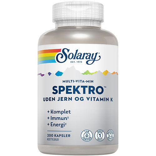 Solaray Spektro Multi Vita Min Uden Jern Og Vitamin K
