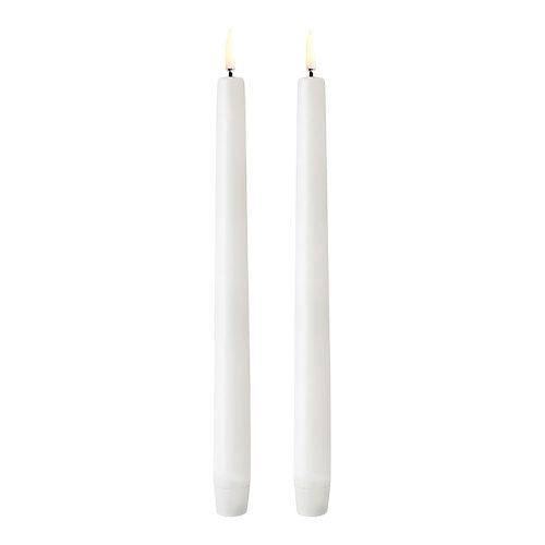 Uyuni Lighting Led Kronelys  Nordic White  Smooth  2 Pack  2 3x25