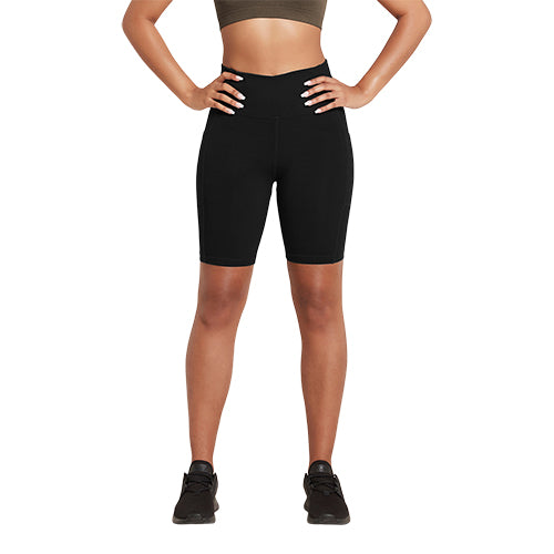 Boody 8 Quot  High Waist Shorts Sort Str  S Motivate