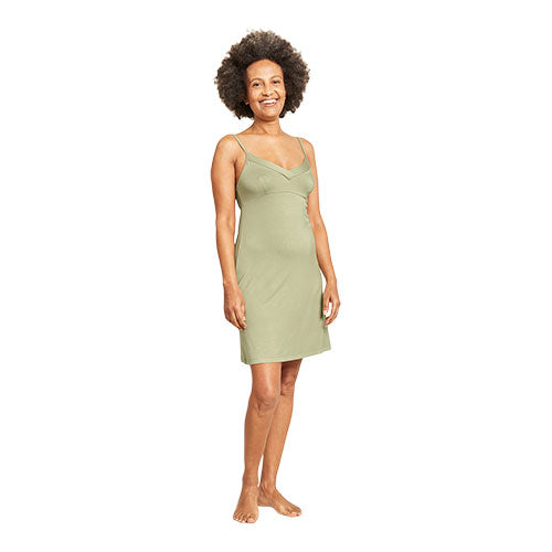 Boody Goodnight Slip Sleep Dress Sage Str  Xl
