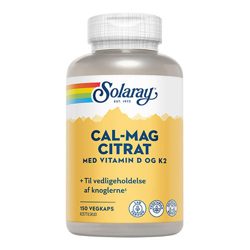 Solaray Cal Mag Citrat Med Vitamin D Og K2