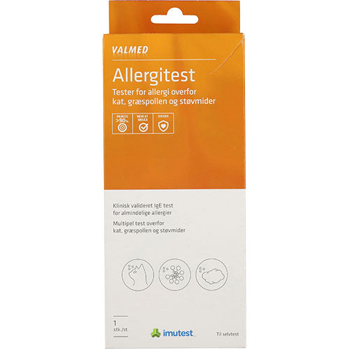 Valmed Allergitest   Kat  Støv  Græs