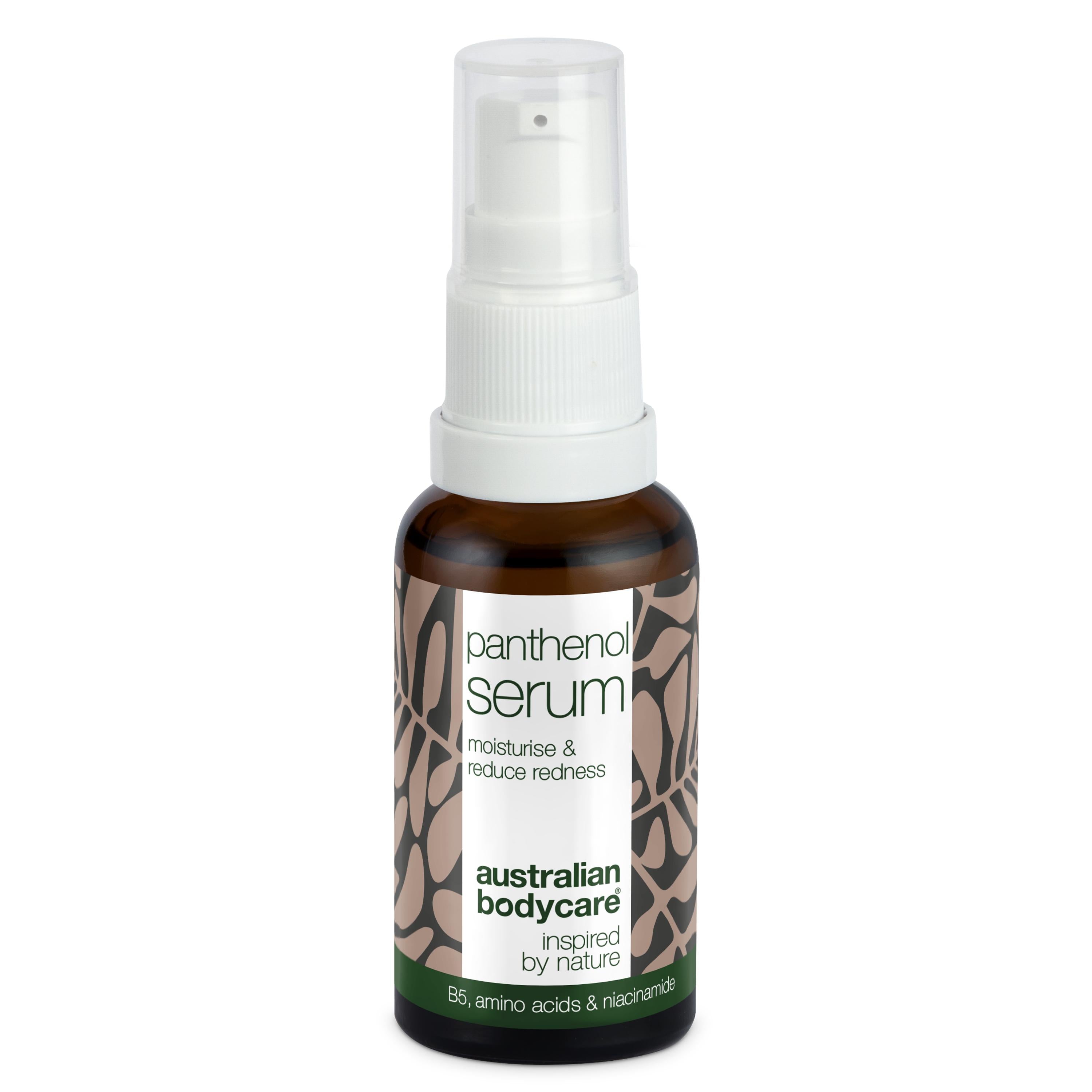 Panthenol Serum     Pleje Mod Rødme  Rosacea   Tør Hud ?  Panthenol Serum Fugter Og Beroliger Rødme  Rosacea   Tør Hud  Styrker Hudbarrieren Og Reducerer Irritation  Perfekt Til Sensitiv Hud    3 Stk