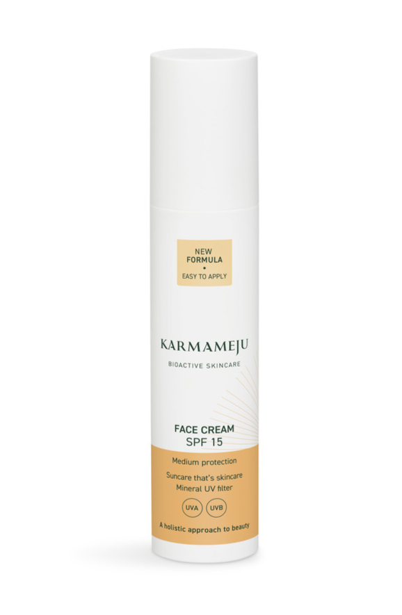 Karmameju Solcreme til Ansigt SPF 15 - 50 ml, Ny Formel