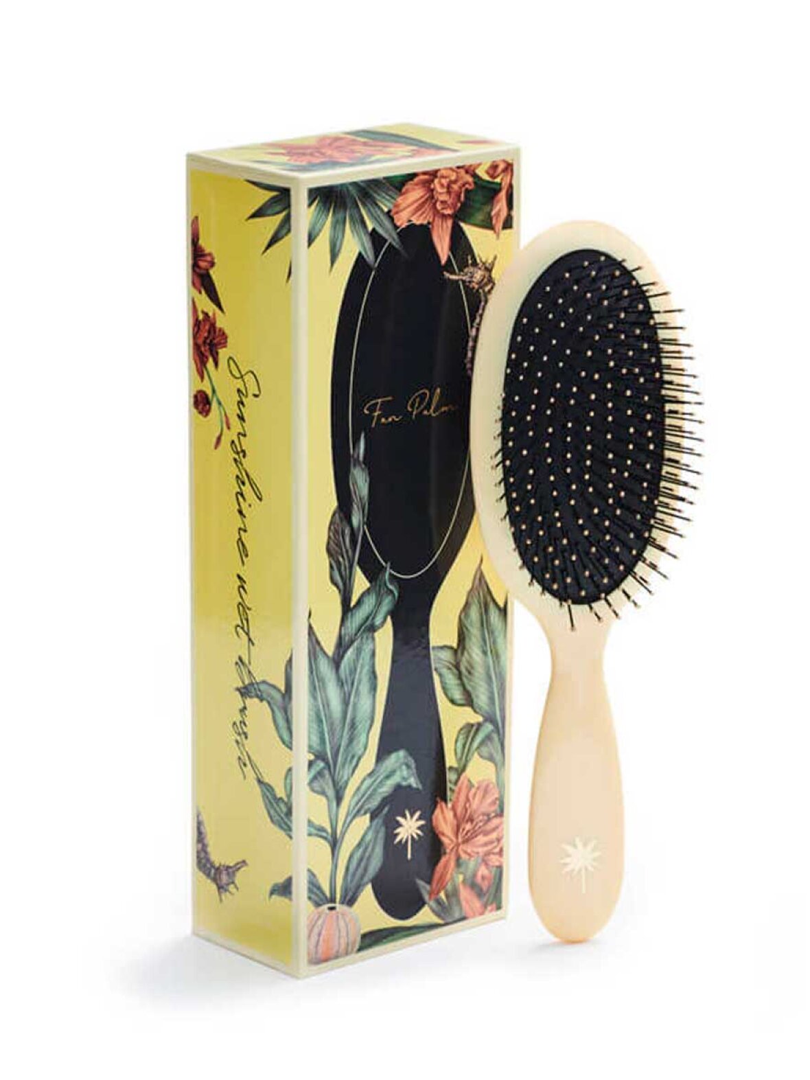 Fan Palm Wet Brush Sunshine Medium - Hårbørste Tilbud!
