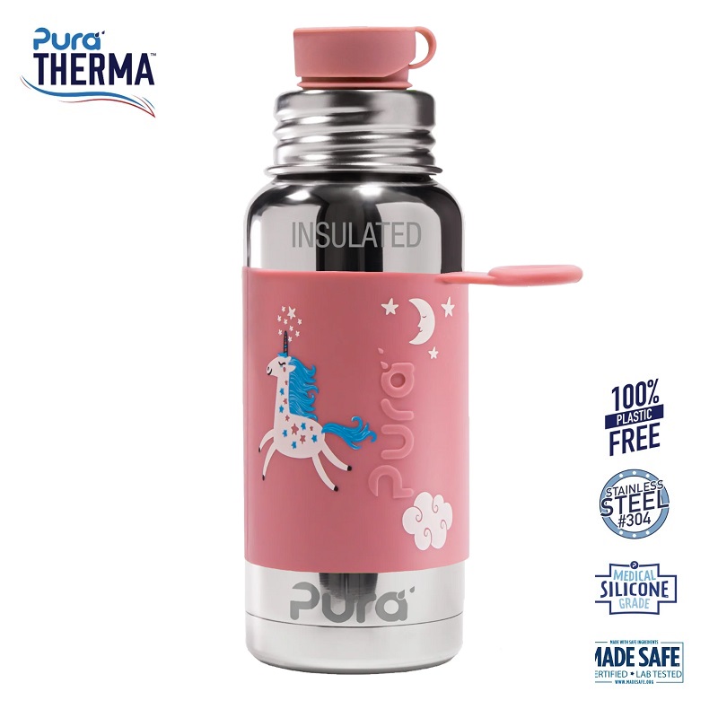 Pura    Therma Sportsflaske Big Mouth  Enhjørning 475ml