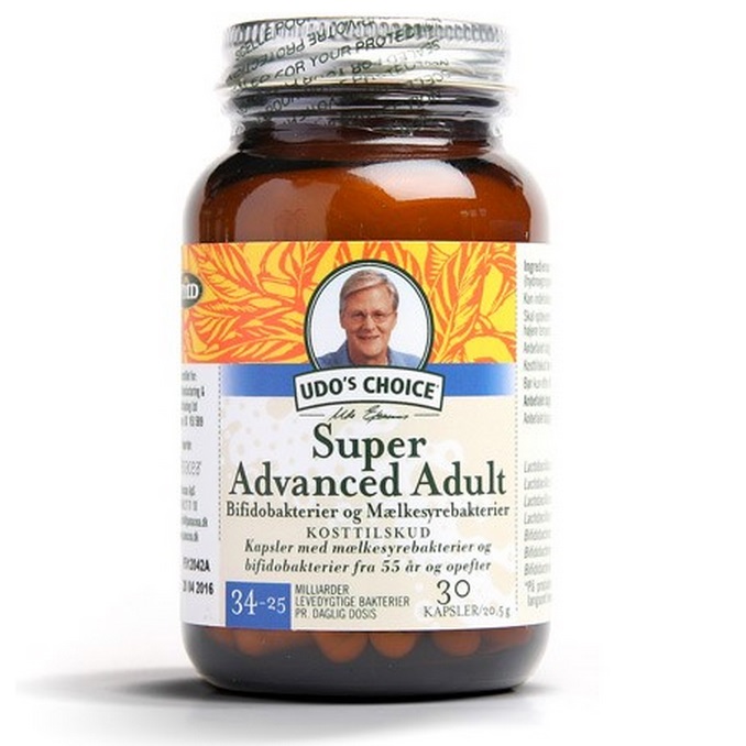 Udo's Mælkesyrebakterie Super Advanced 55+ - 30 Kapsler