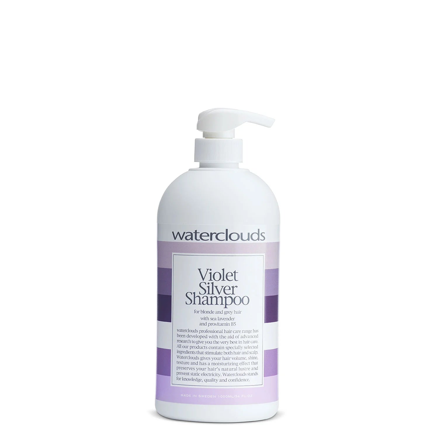 Waterclouds Violet Silver Shampoo 1000ml   Hos Frisøren   Baronen