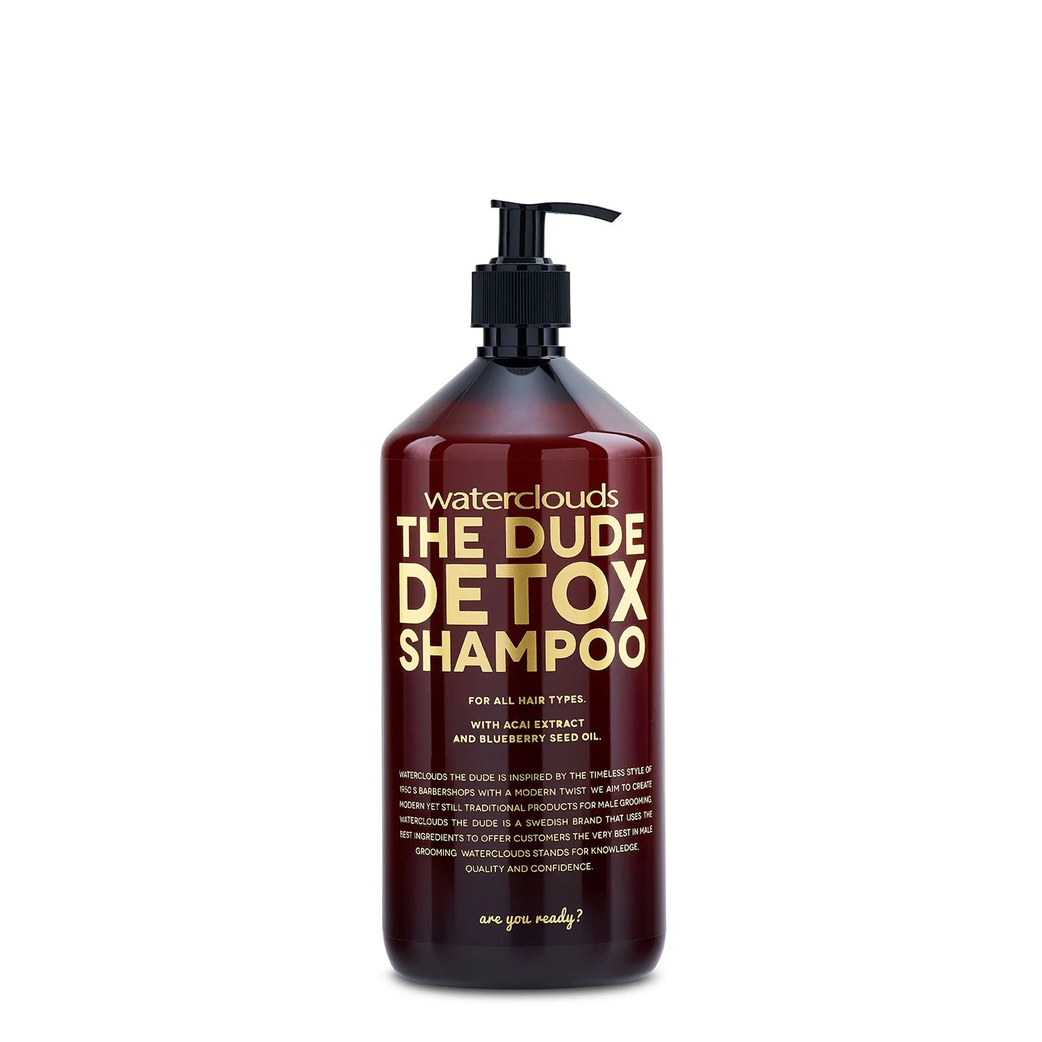 Waterclouds The Dude Detox Sh  1000ml   Hos Frisøren   Baronen