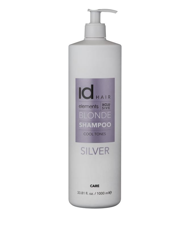 Id Hair Elements Xclusive Blonde Shampoo   Silver 1000ml   Hos Frisøren   Baronen