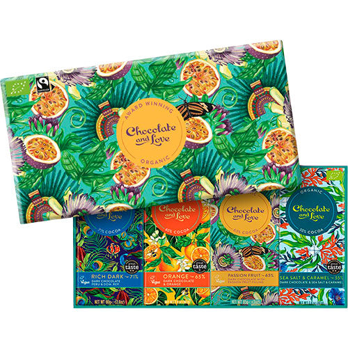 Chocolate And Love Gaveæske  3x80g  1x 85g     økologisk