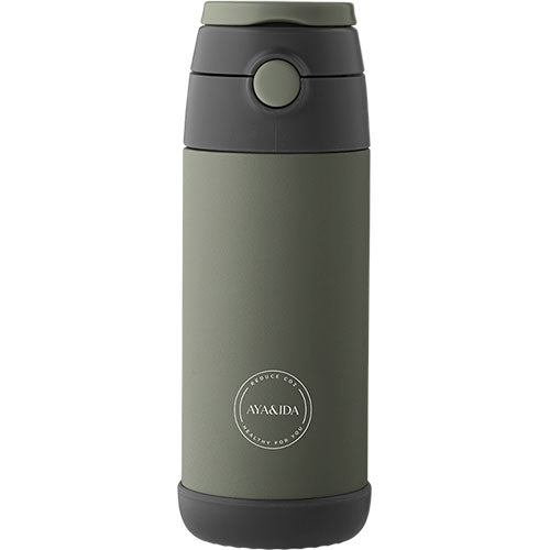 Aya Ida Kids Straw Bottle   Tropical Green