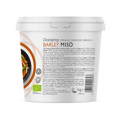 Veganskclearspring Miso Barley  Byg Miso  Upasteuriseret    økologisk
