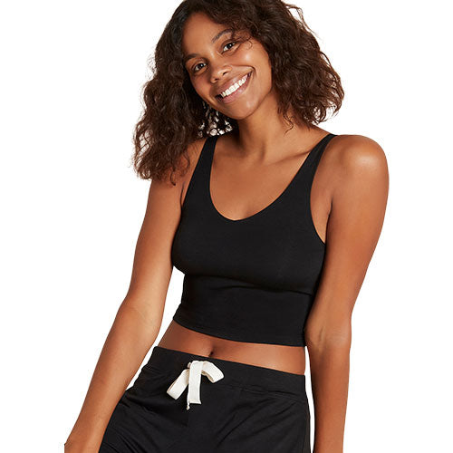 Boody Shelf Bra Crop Top Sort Str  Xl
