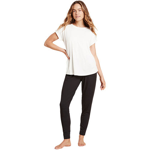 Boody Downtime Lounge Top Hvid Str  M