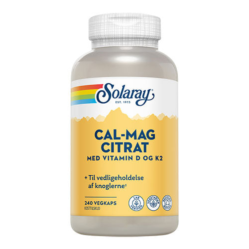 Solaray Cal Mag Citrat Med Vitamin D Og K2