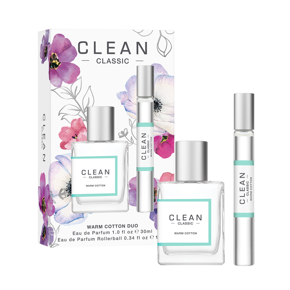 Clean Gift Set Classic Warm Cotton Duo Edp 30 Ml   Rollerball 10 Ml
