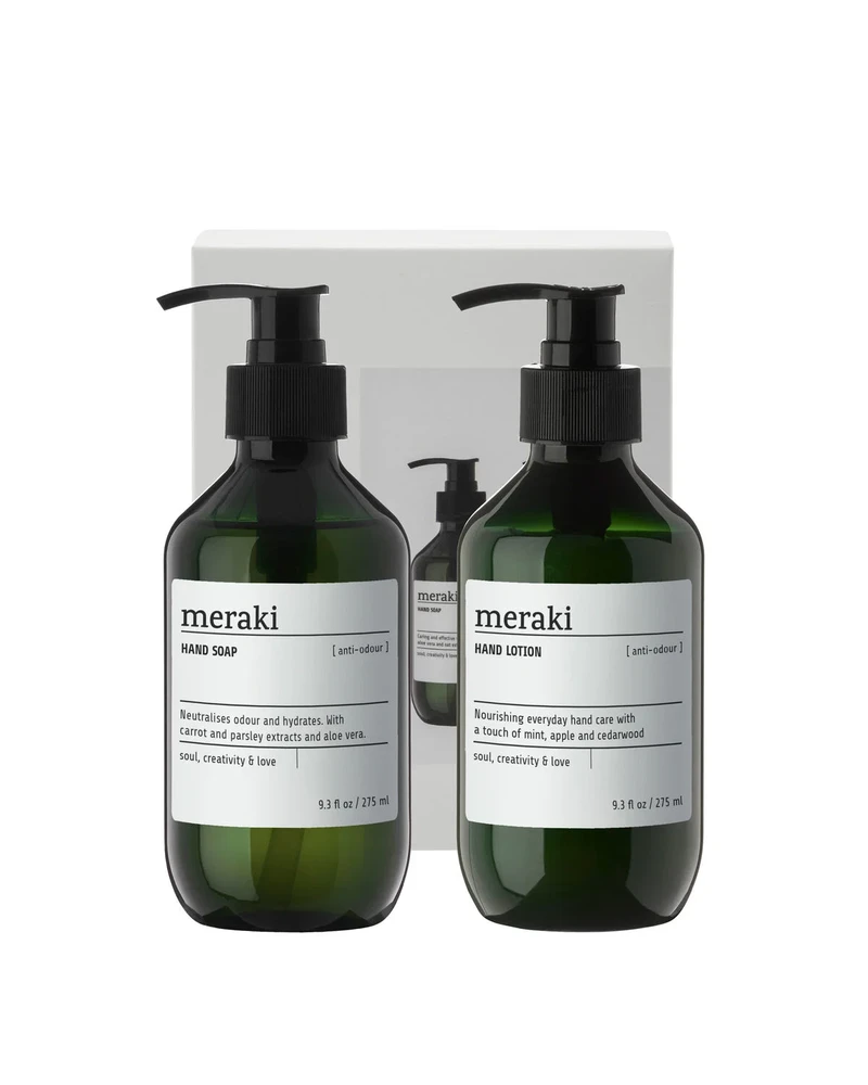 Meraki Gaveæske Anti Odour Håndsæbe   Håndlotion  2 X 275ml