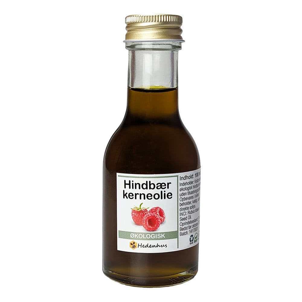 Hindbærkerneolie økologisk 50 Ml Koldpresset   Rig På Omega 3  Omega 6  Fugtighedsbevarende   Hedenhus