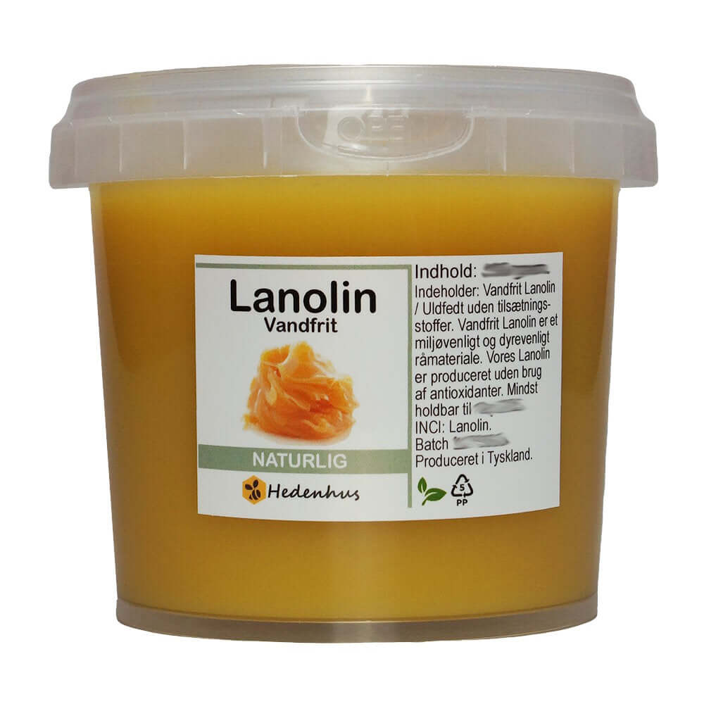 Lanolin Uldfedt 500 G Fast Olie   100  Naturlig  Vandfri  Hypoallergen  Velegnet Til Hud Og Læber   Hedenhus