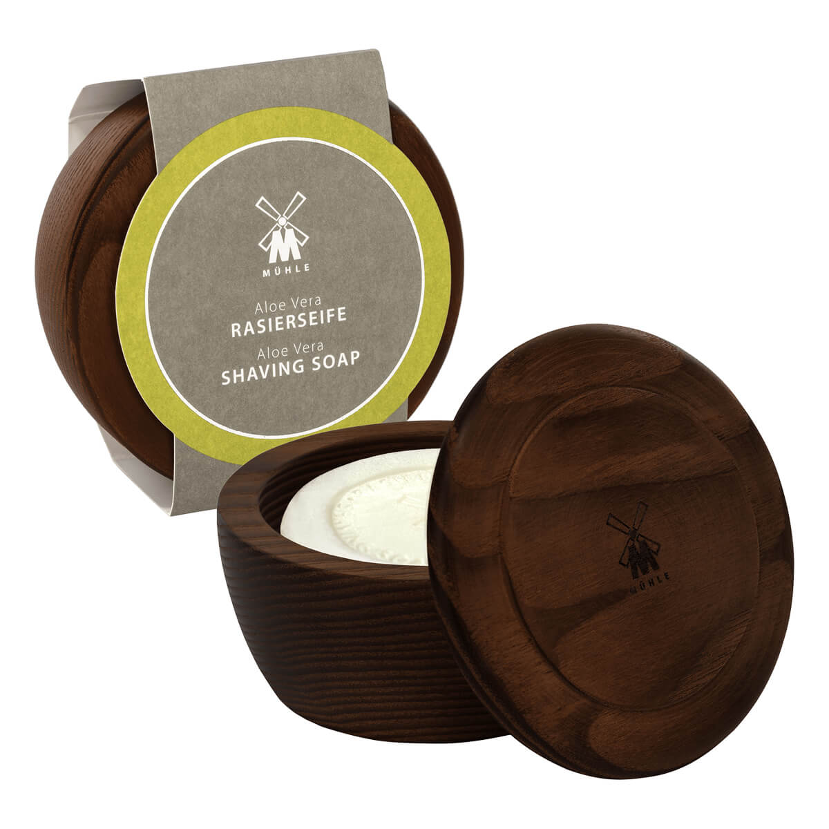 M? Hle Shaving Barbersæbe I Træskål  Aloe Vera  65 Gr