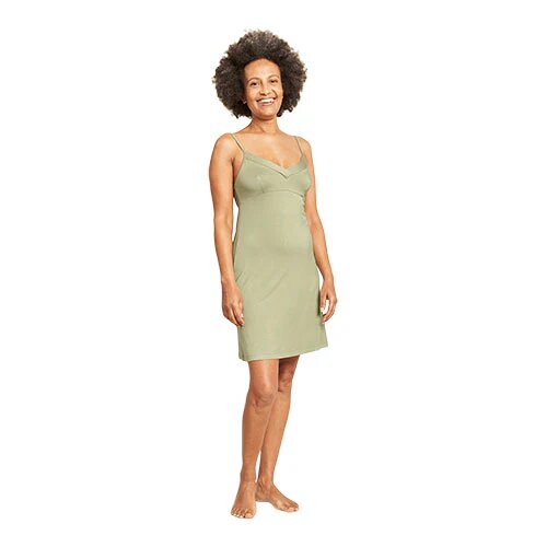 Goodnight Slip Sleep Dress Sage Str  L