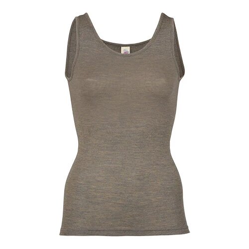Top Uld Silke Walnut Str 38 40