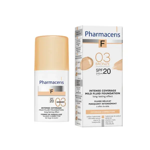 Pharmaceris F Intensivt Dækkende Foundation Spf20 Bronze 03 30ml