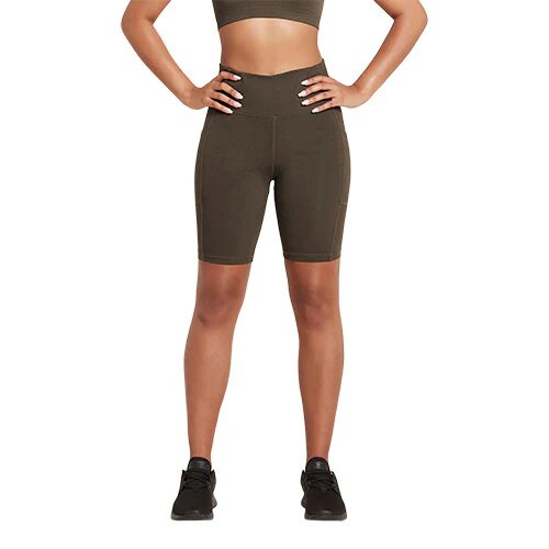 8 Quot  High Waist Shorts Dark Olive Str  Xs Motivate   1 Stk