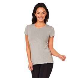 T Shirt Dame Lys Grå Str  M Rund Hals