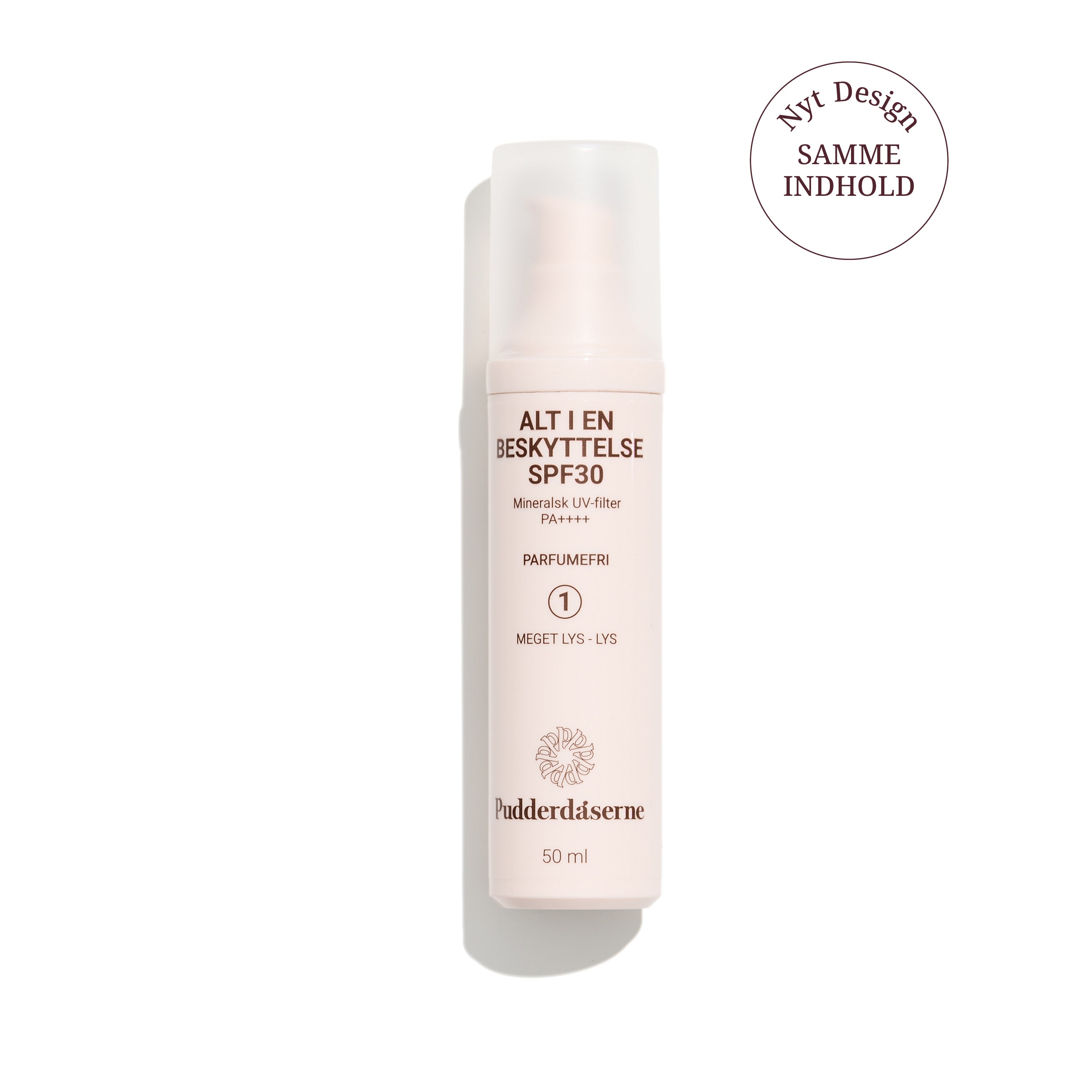 Pudderdåserne Alt I En Beskyttelse Spf30 Let Farvet Dagcreme Farve 1 Parfumefri 50 Ml