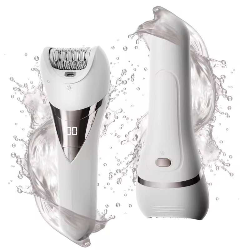 Skyskin Epilator 2 I 1  Vandtæt Epilator   Ladyshaver Med Led Lys