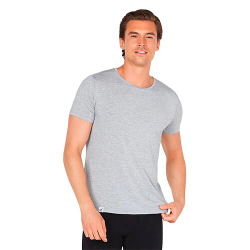 Men S Crew Neck T Shirt Lysegrå Str  Xl