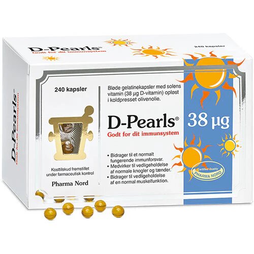 D Pearls 38 Mikrogram   240 Kapsler