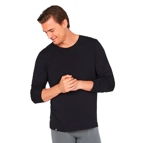 T Shirt Herre Langærmet Sort Str  Xl