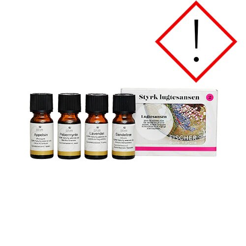 Styrk Lugtesansen Kit 2  4 X10 Ml æteriske Olier Appelsin ø  Pebermynte  Lavendel  Sandeltræ