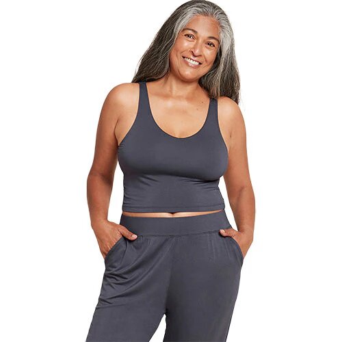 Shelf Bra Crop Top Storm Str  Xl
